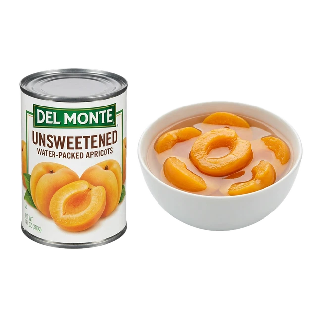 Apricot, cooked or canned, unsweetened, water pack