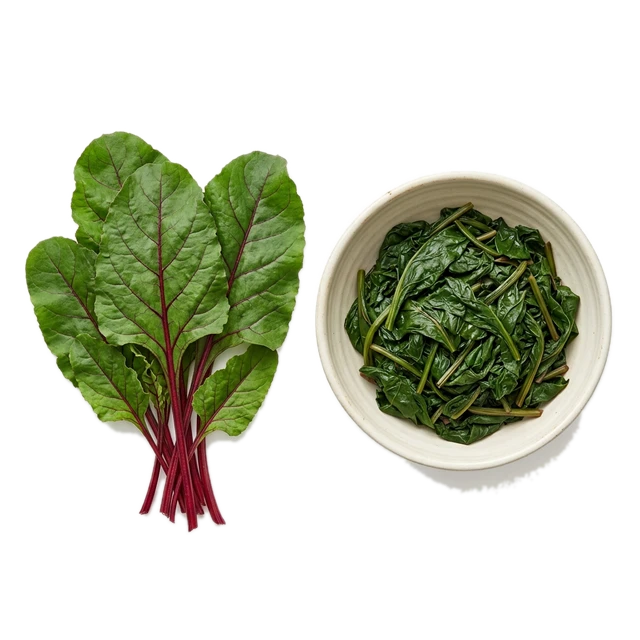 Beet greens, cooked, fat not added in cooking