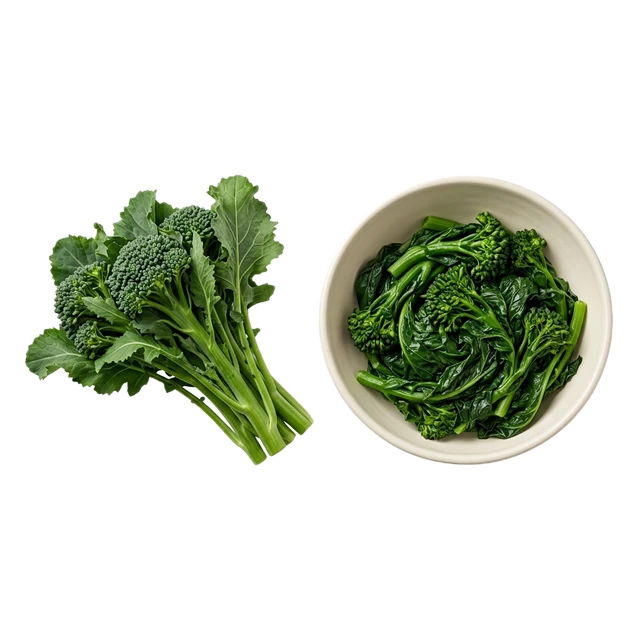 Broccoli raab, cooked, fat not added in cooking