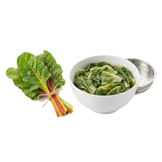 Chard, cooked, fat not added in cooking