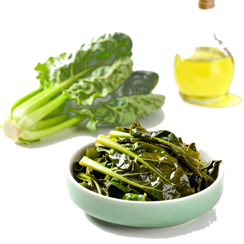 Collards, frozen, cooked with oil