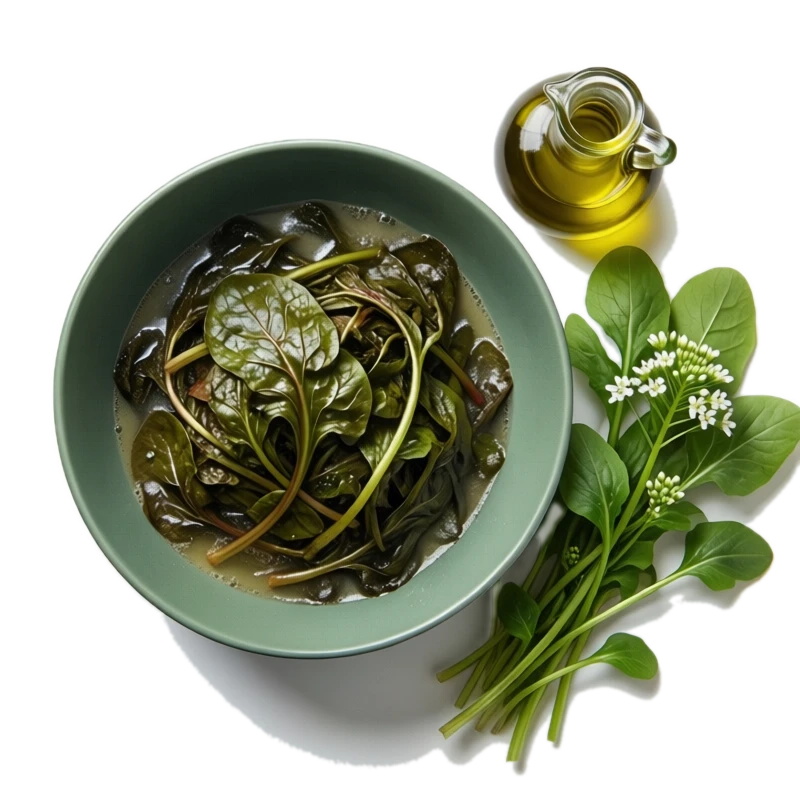 Cress, cooked, NS as to form, fat not added in cooking