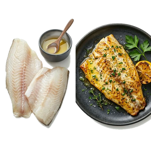 Haddock, baked or broiled, fat added