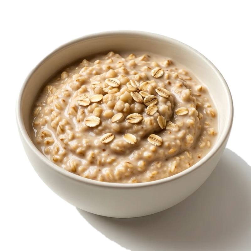 Oatmeal, regular or quick, made with water, no added fat