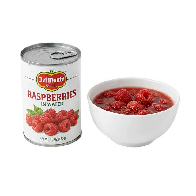 Raspberries, cooked or canned, unsweetened, water pack