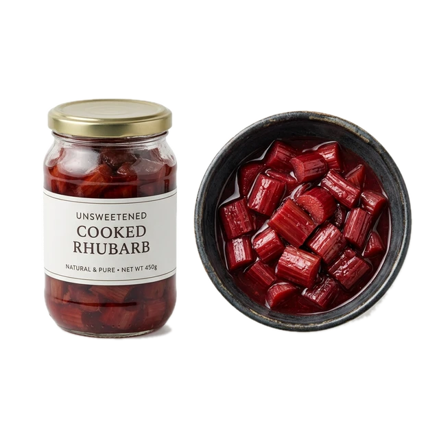 Rhubarb, cooked or canned, unsweetened